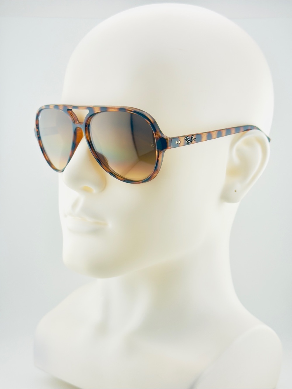 Ray-Ban Sunglasses CATS 5000 Classic Polished Havana Frame Gradient Brown Lenses - Picture 2 of 14